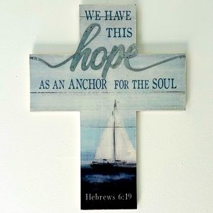 Hope As An Anchor Cross Wall Decor